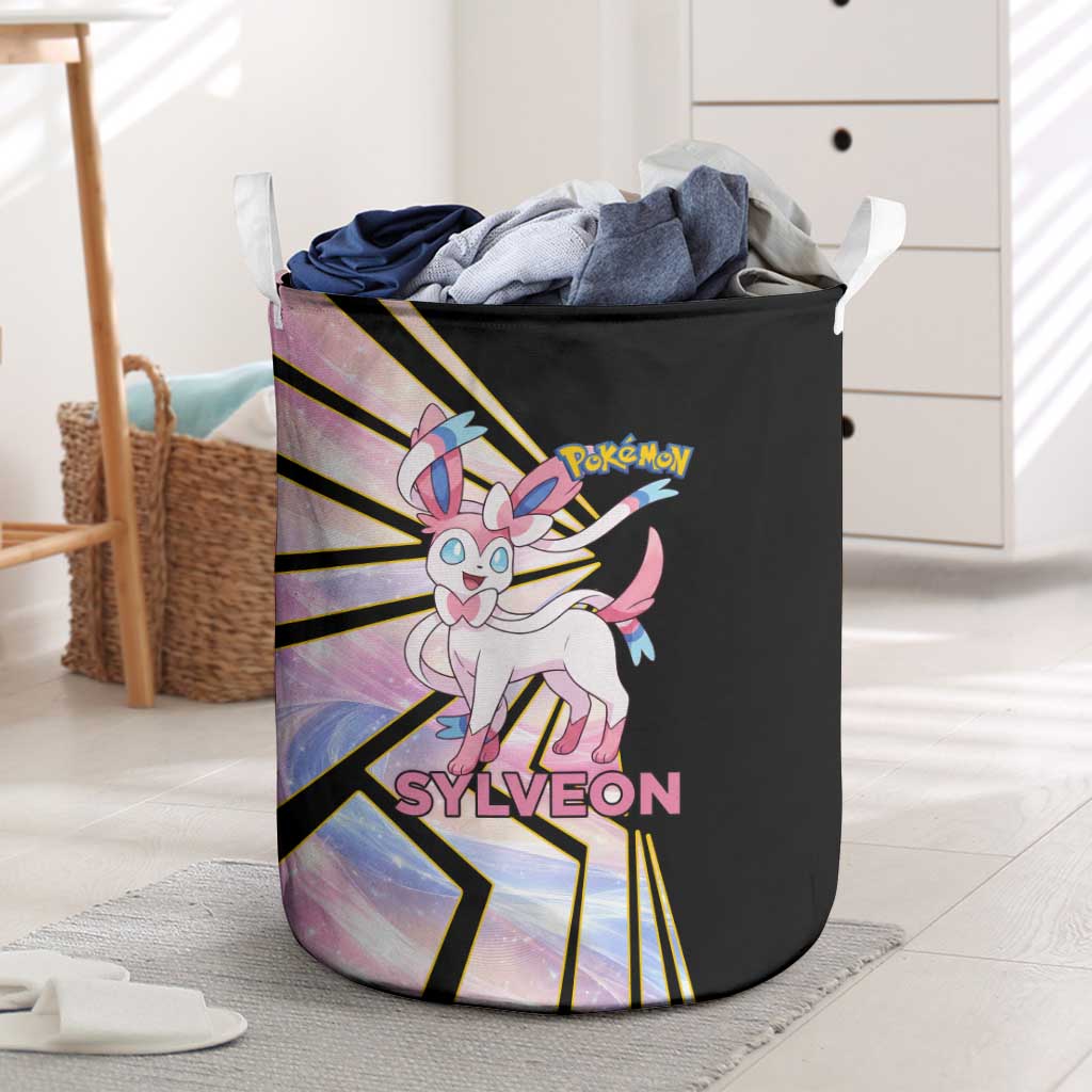 Sylveon Poké Laundry Basket Pastel Ribbon Comic Style