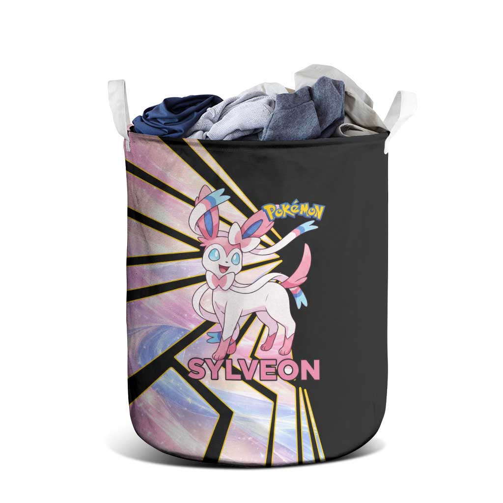 Sylveon Poké Laundry Basket Pastel Ribbon Comic Style