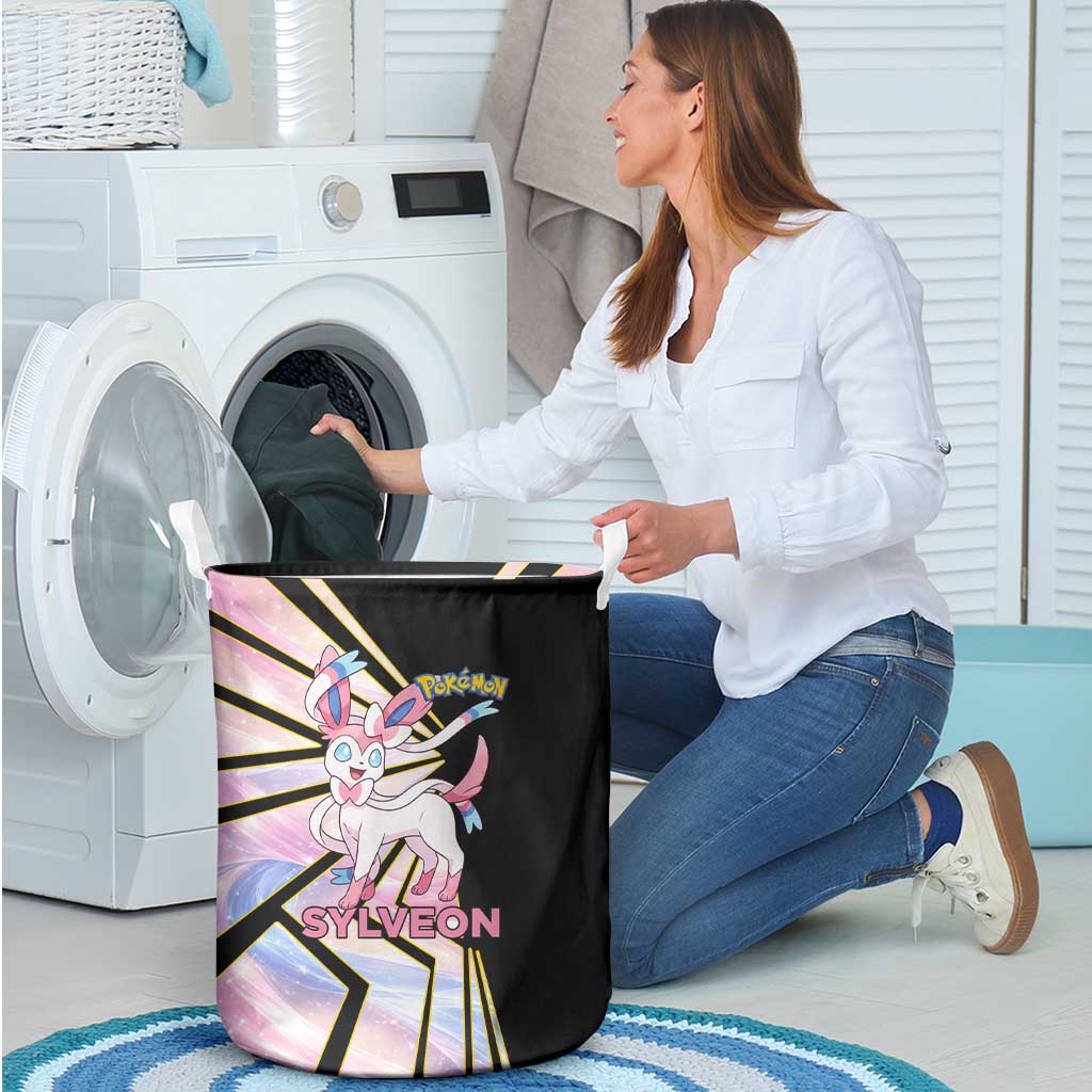 Sylveon Poké Laundry Basket Pastel Ribbon Comic Style