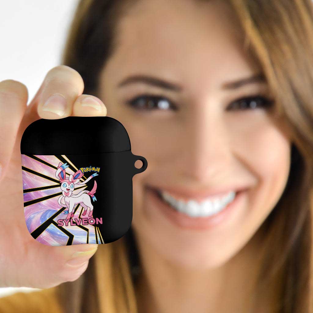 Sylveon Poké AirPods Case Pastel Ribbon Comic Style