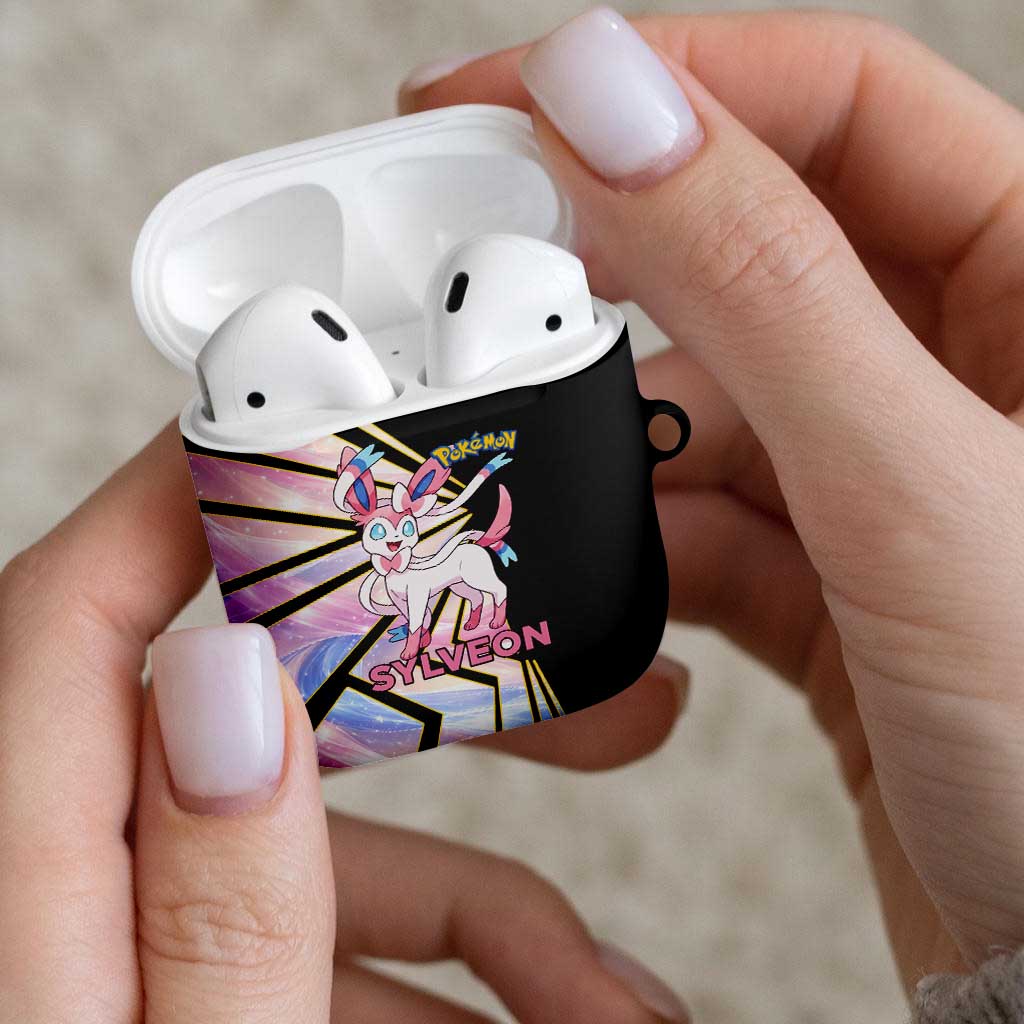 Sylveon Poké AirPods Case Pastel Ribbon Comic Style