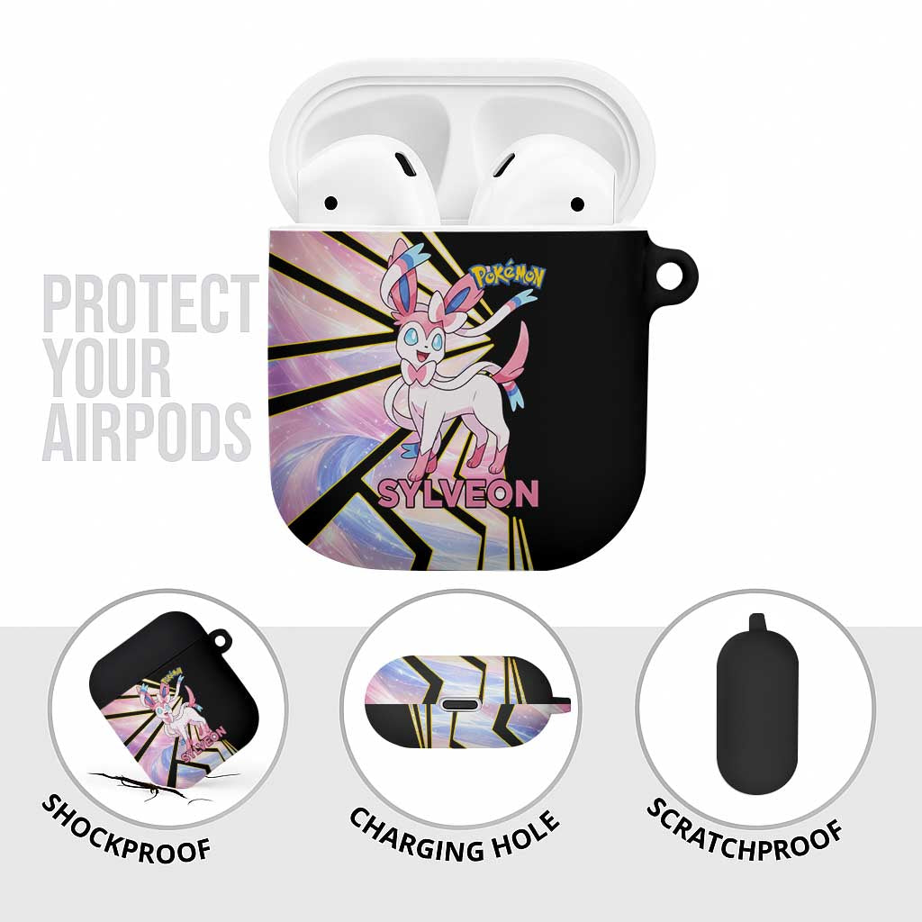 Sylveon Poké AirPods Case Pastel Ribbon Comic Style