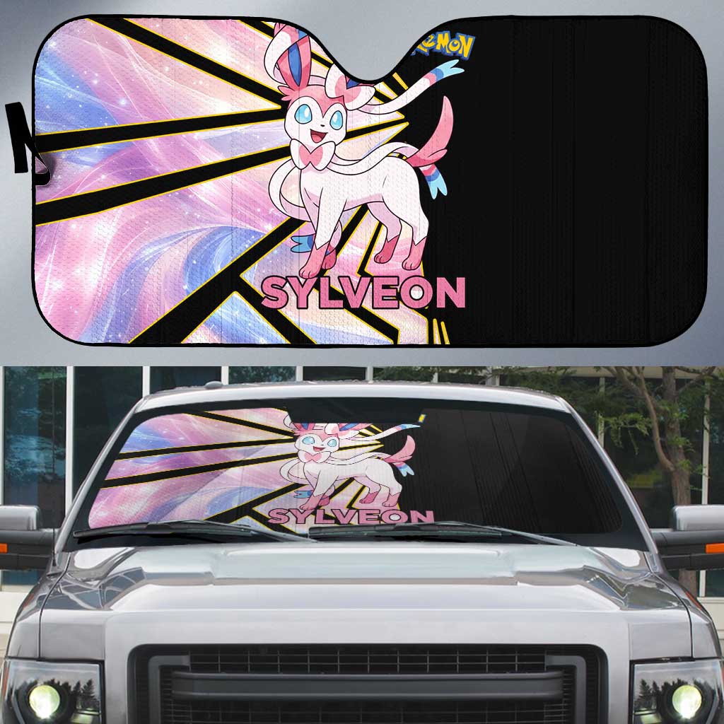 Sylveon Poké Auto Sun Shade Pastel Ribbon Comic Style