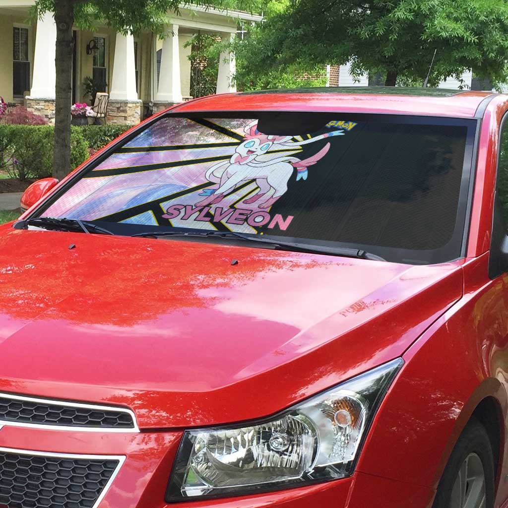 Sylveon Poké Auto Sun Shade Pastel Ribbon Comic Style