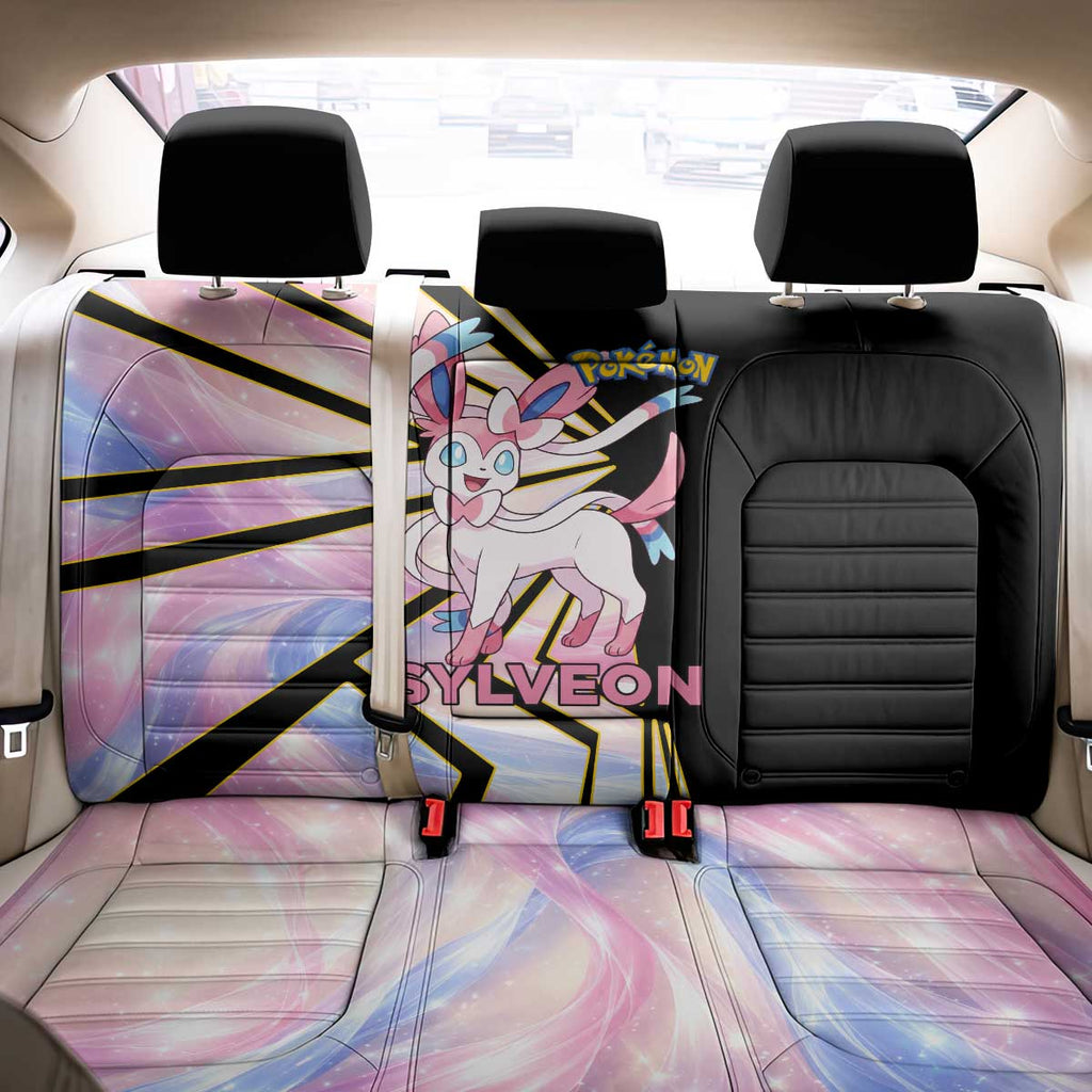 Sylveon Poké Back Car Seat Cover Pastel Ribbon Comic Style