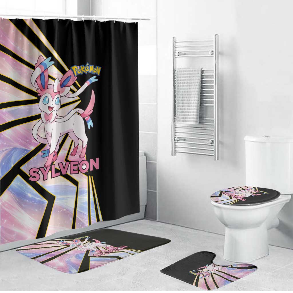 Sylveon Poké Bathroom Set Pastel Ribbon Comic Style