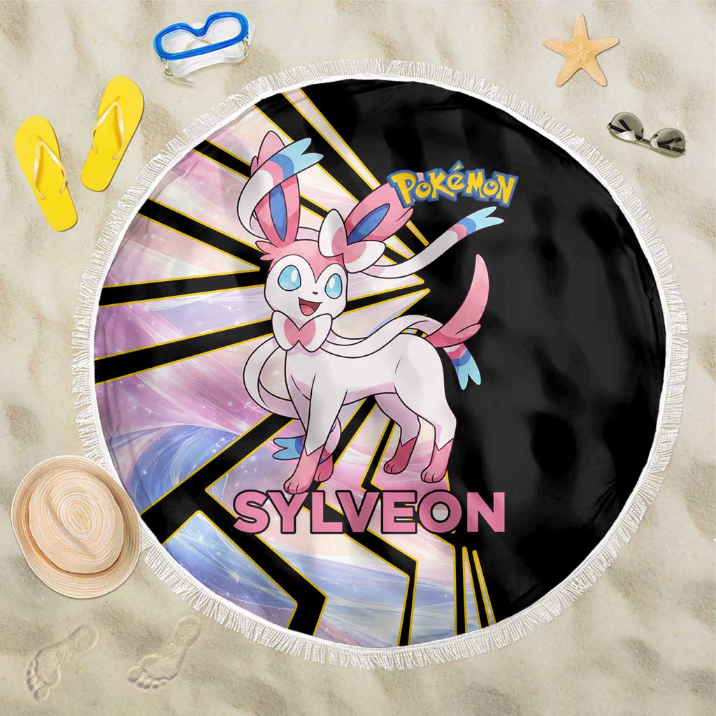 Sylveon Poké Beach Blanket Pastel Ribbon Comic Style