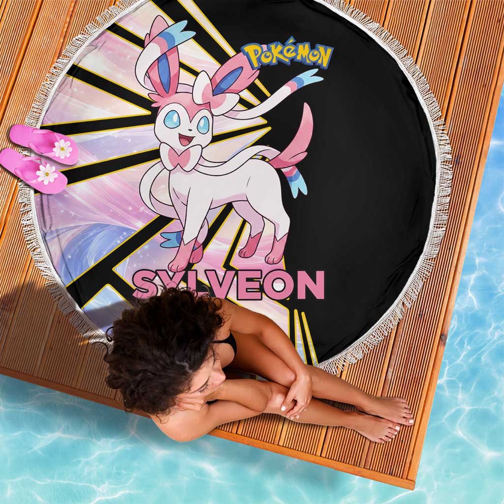 Sylveon Poké Beach Blanket Pastel Ribbon Comic Style