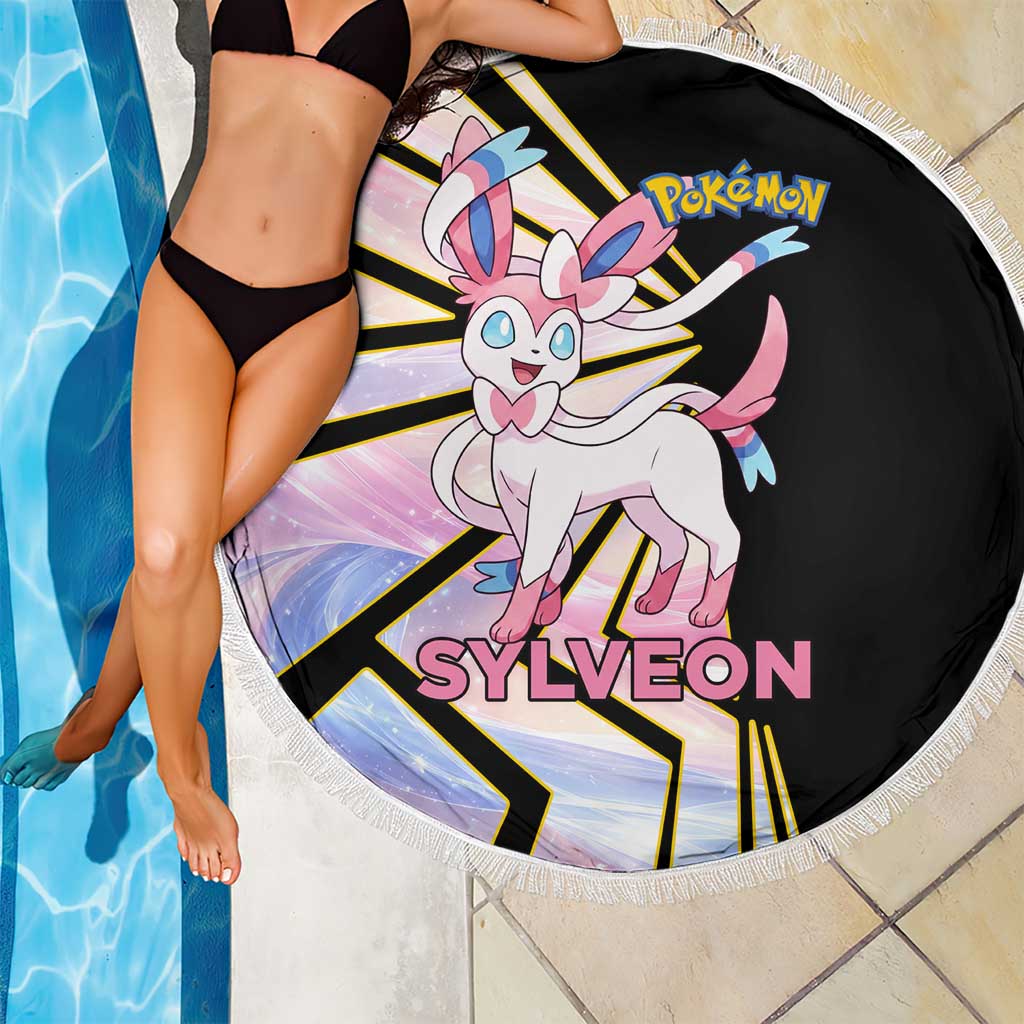 Sylveon Poké Beach Blanket Pastel Ribbon Comic Style