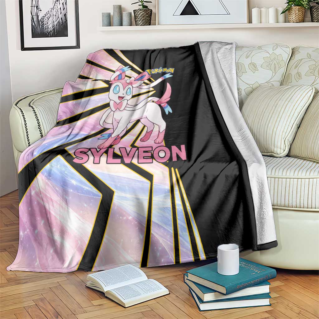 Sylveon Poké Blanket Pastel Ribbon Comic Style