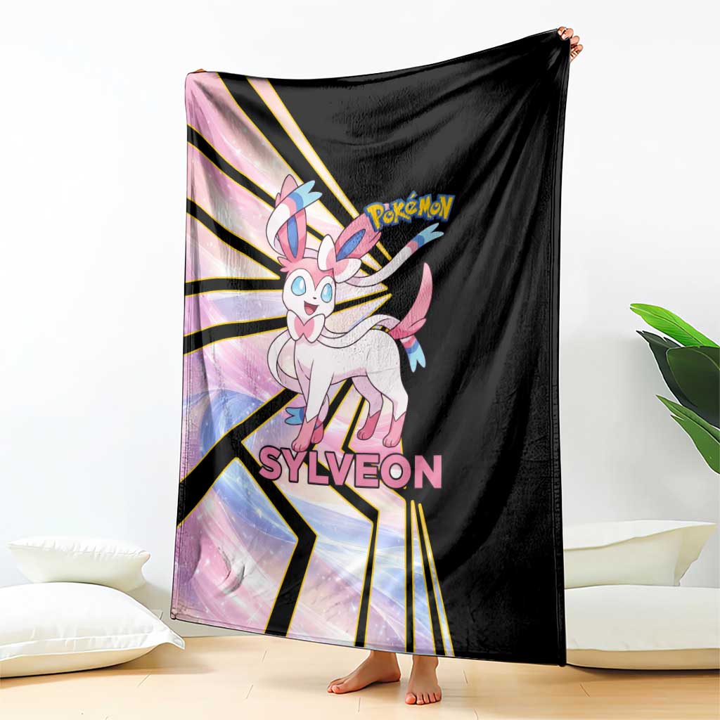 Sylveon Poké Blanket Pastel Ribbon Comic Style
