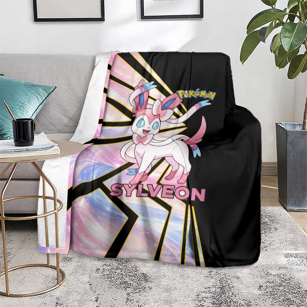 Sylveon Poké Blanket Pastel Ribbon Comic Style