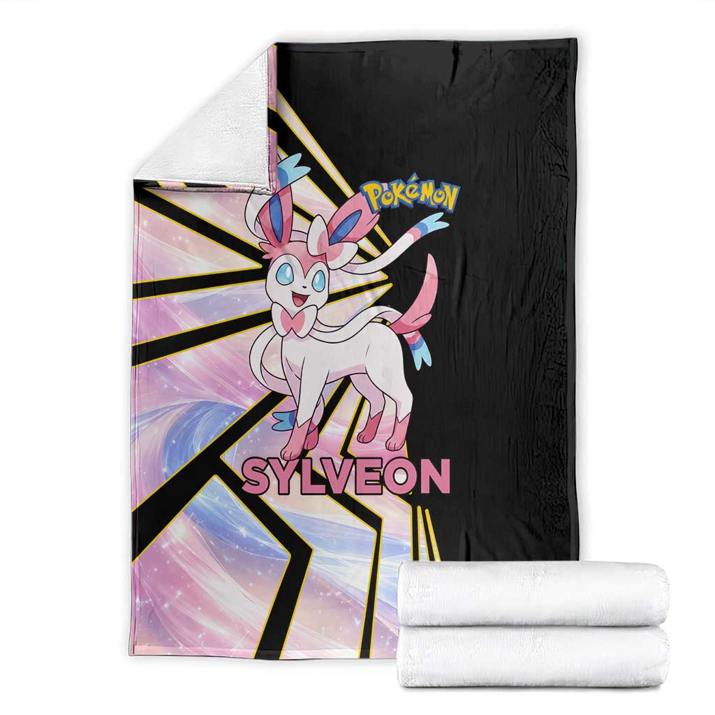 Sylveon Poké Blanket Pastel Ribbon Comic Style