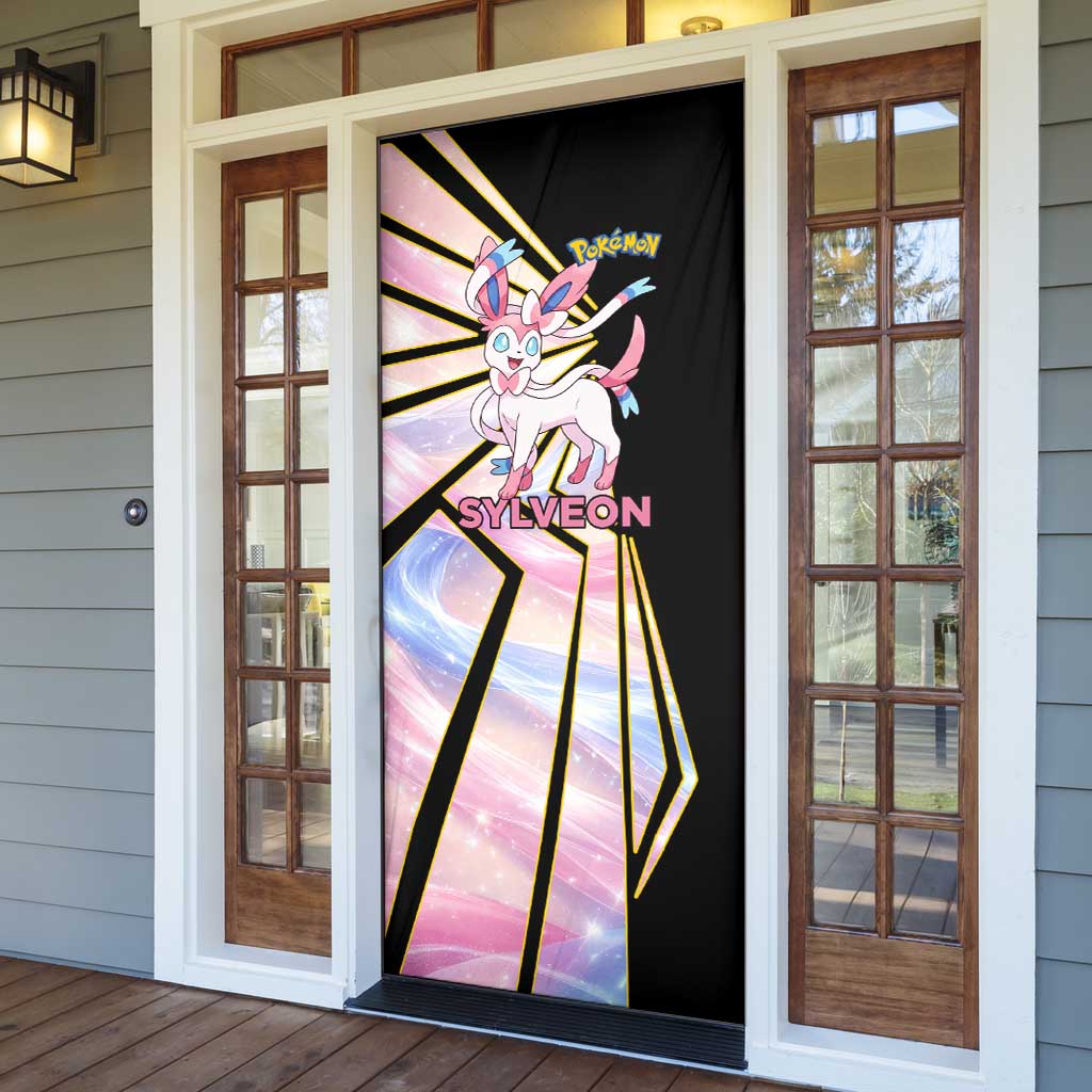Sylveon Poké Door Cover Pastel Ribbon Comic Style