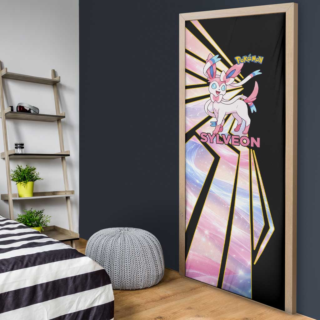 Sylveon Poké Door Cover Pastel Ribbon Comic Style
