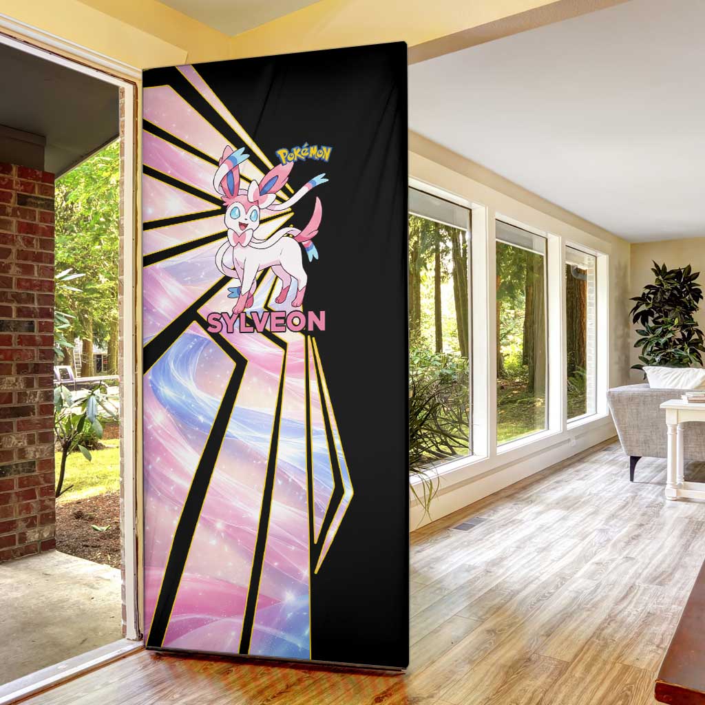 Sylveon Poké Door Cover Pastel Ribbon Comic Style