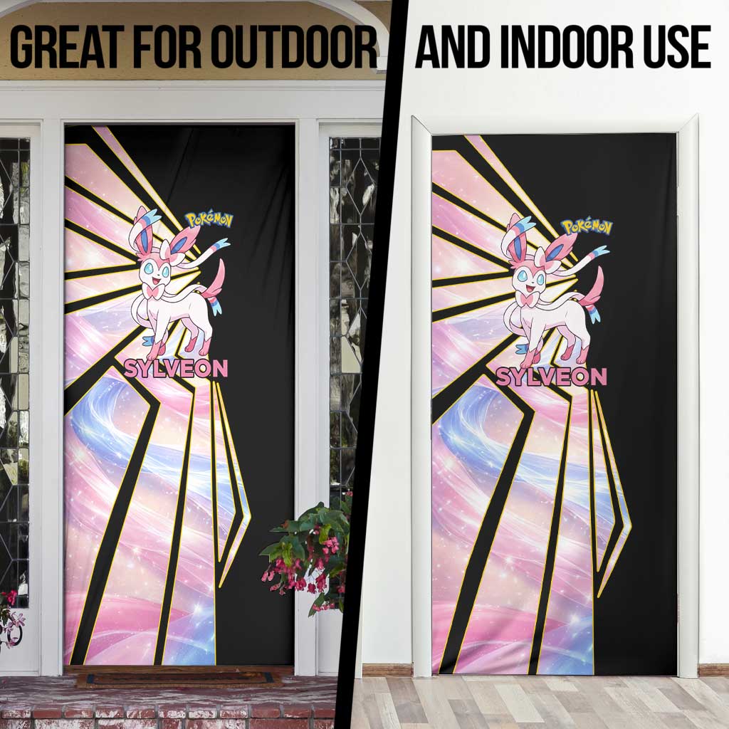 Sylveon Poké Door Cover Pastel Ribbon Comic Style