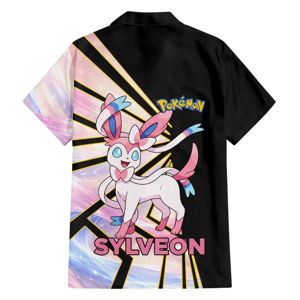 Sylveon Poké Family Matching Mermaid Dress and Hawaiian Shirt Pastel Ribbon Comic Style