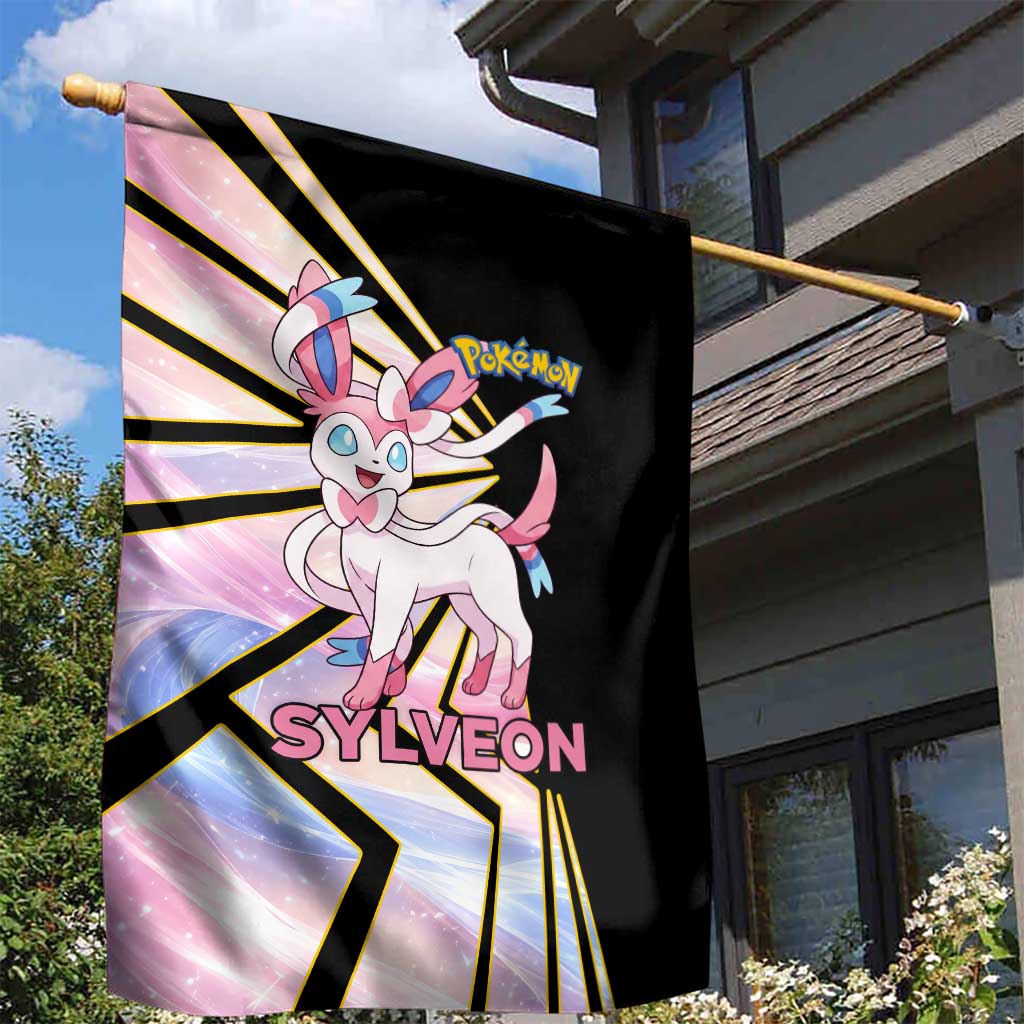 Sylveon Poké Garden Flag Pastel Ribbon Comic Style