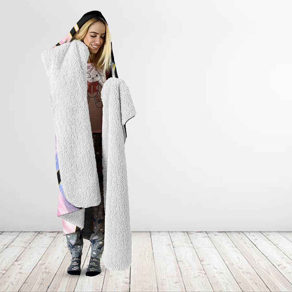Sylveon Poké Hooded Blanket Pastel Ribbon Comic Style