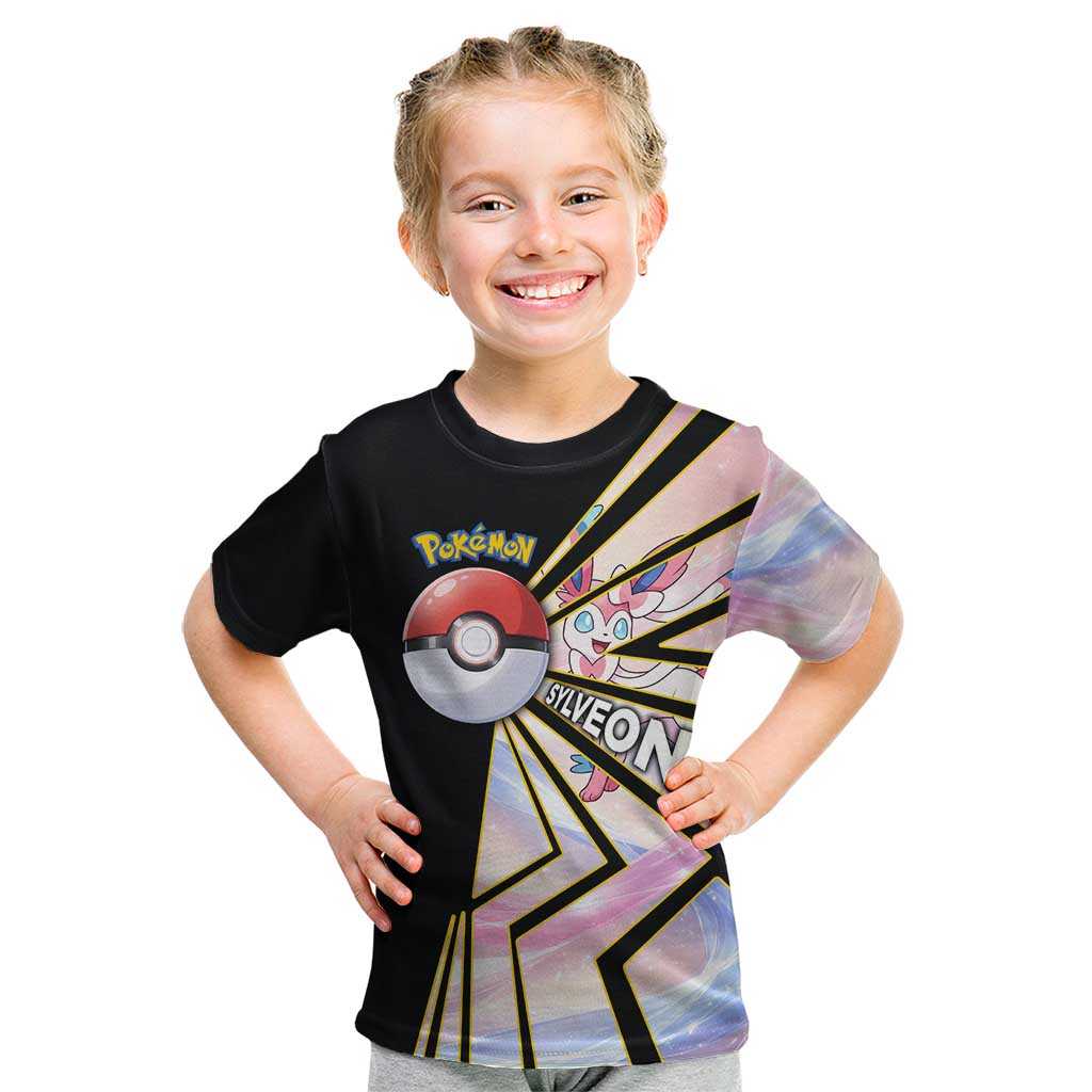 Sylveon Poké Kid T Shirt Pastel Ribbon Comic Style