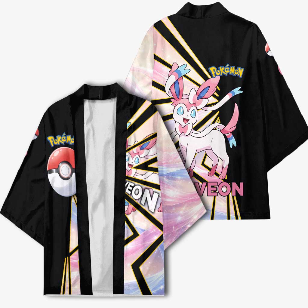 Sylveon Poké Kimono Pastel Ribbon Comic Style