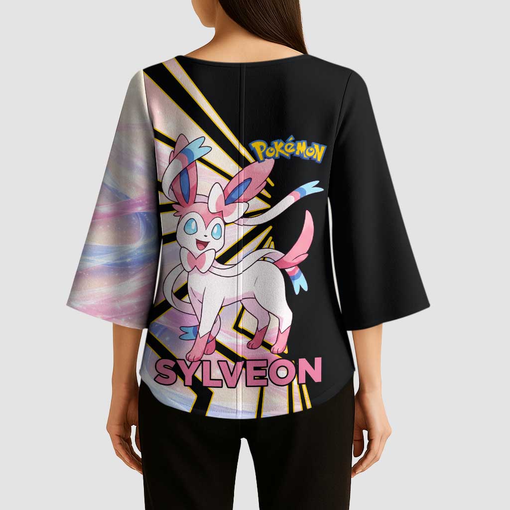 Sylveon Poké Kimono Sleeve Blouse Pastel Ribbon Comic Style