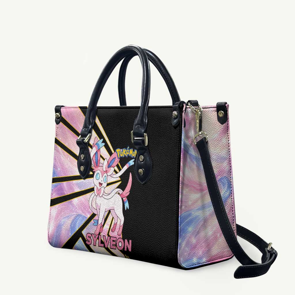 Sylveon Poké Leather Bag Pastel Ribbon Comic Style