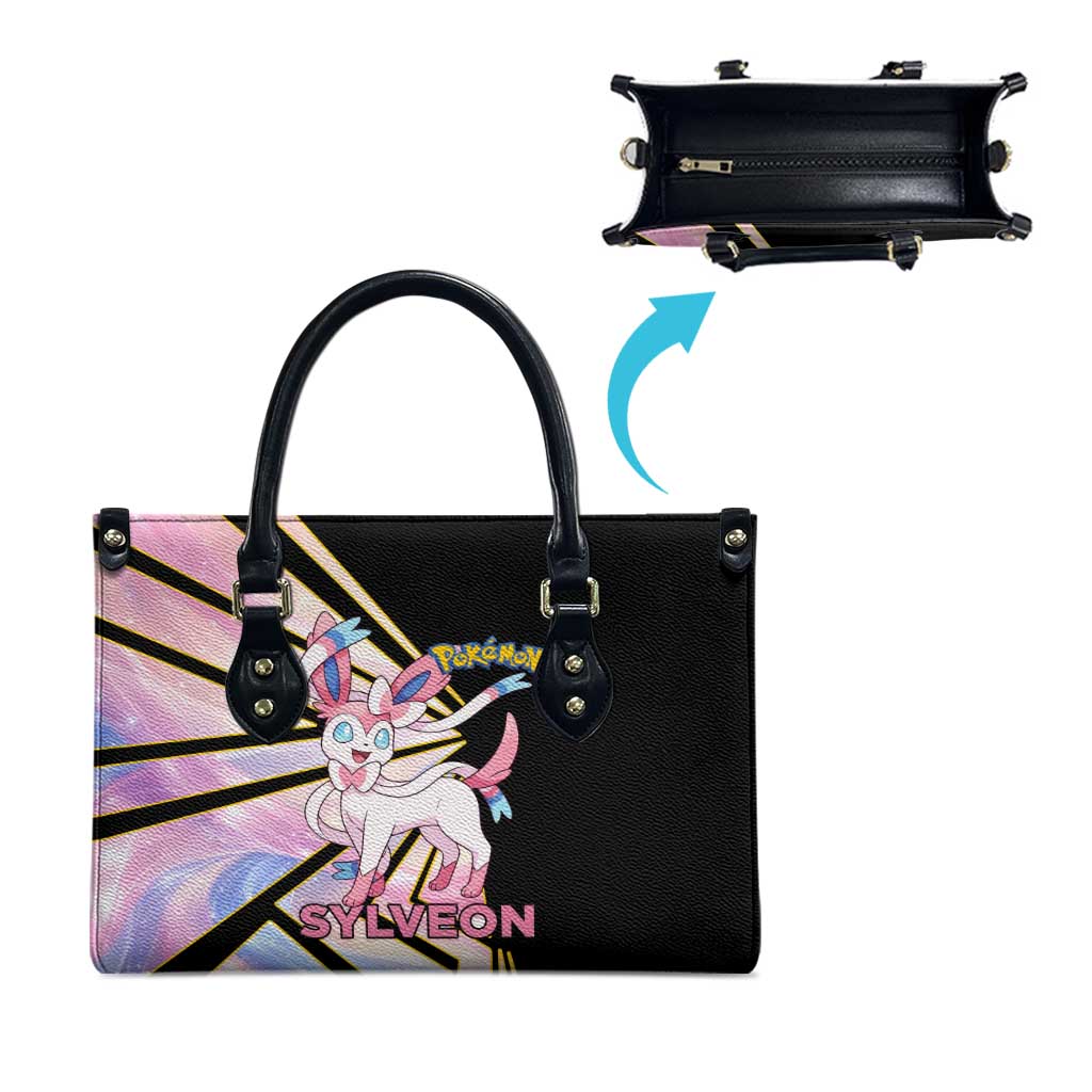 Sylveon Poké Leather Bag Pastel Ribbon Comic Style