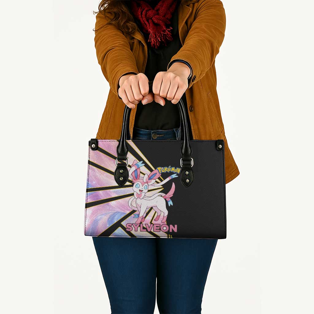 Sylveon Poké Leather Bag Pastel Ribbon Comic Style