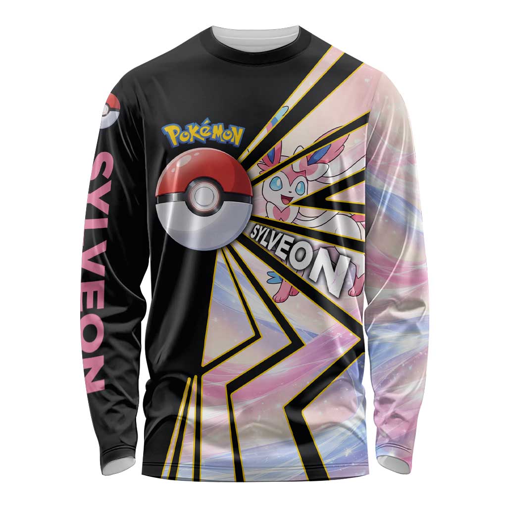 Sylveon Poké Long Sleeve Shirt Pastel Ribbon Comic Style