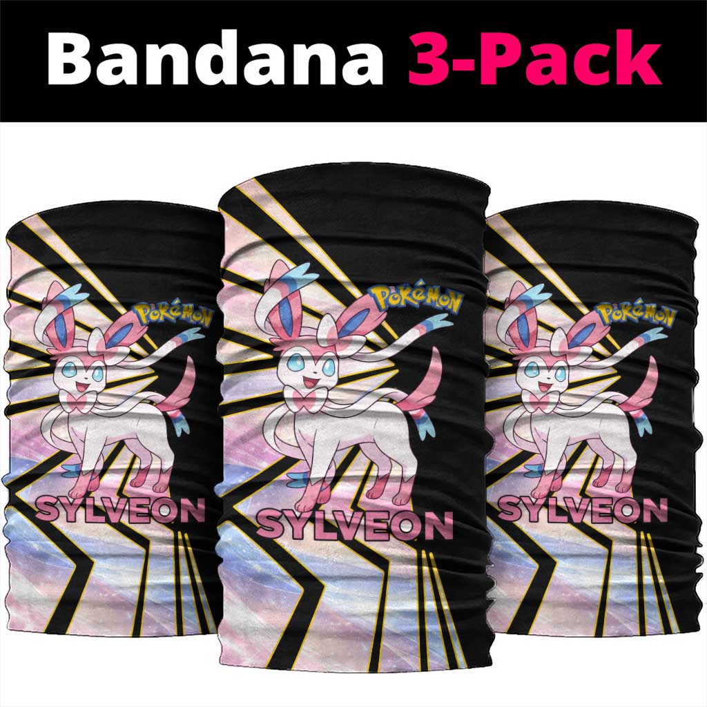 Sylveon Poké Neck Gaiter Pastel Ribbon Comic Style