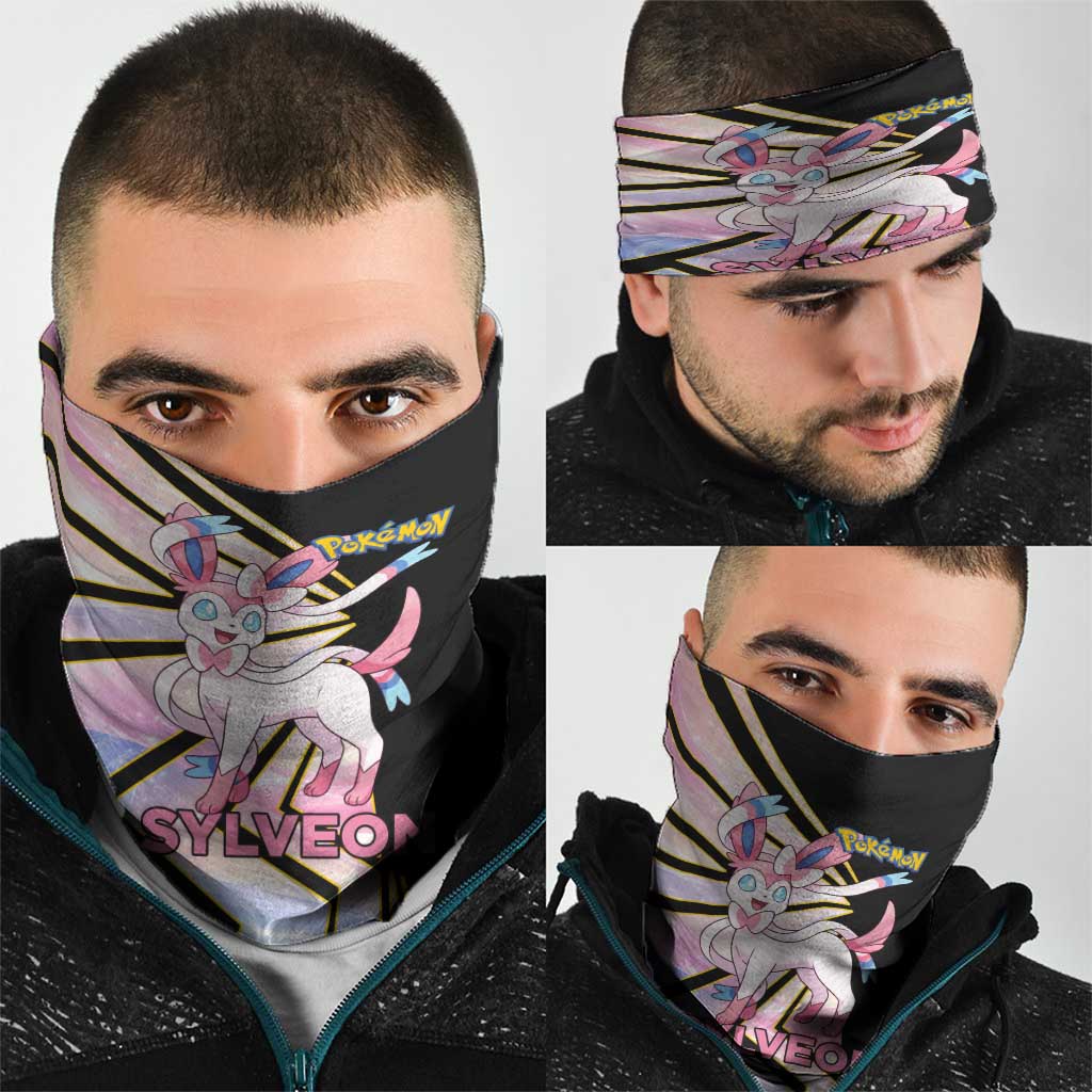 Sylveon Poké Neck Gaiter Pastel Ribbon Comic Style