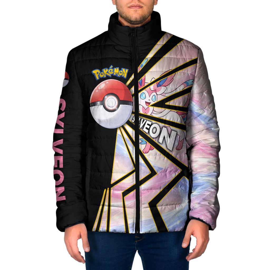 Sylveon Poké Padded Jacket Pastel Ribbon Comic Style