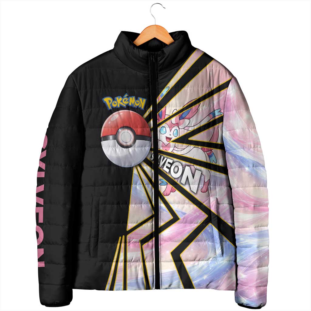 Sylveon Poké Padded Jacket Pastel Ribbon Comic Style