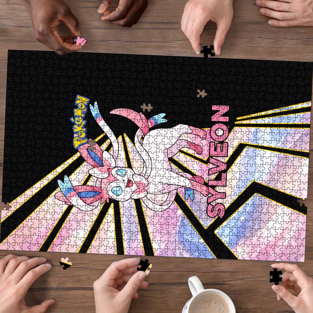 Sylveon Poké Puzzle Pastel Ribbon Comic Style