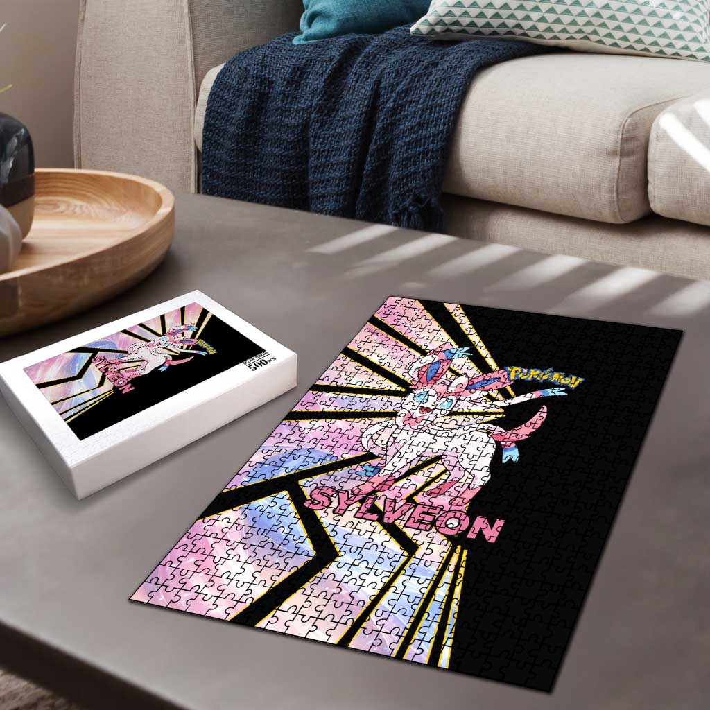 Sylveon Poké Puzzle Pastel Ribbon Comic Style