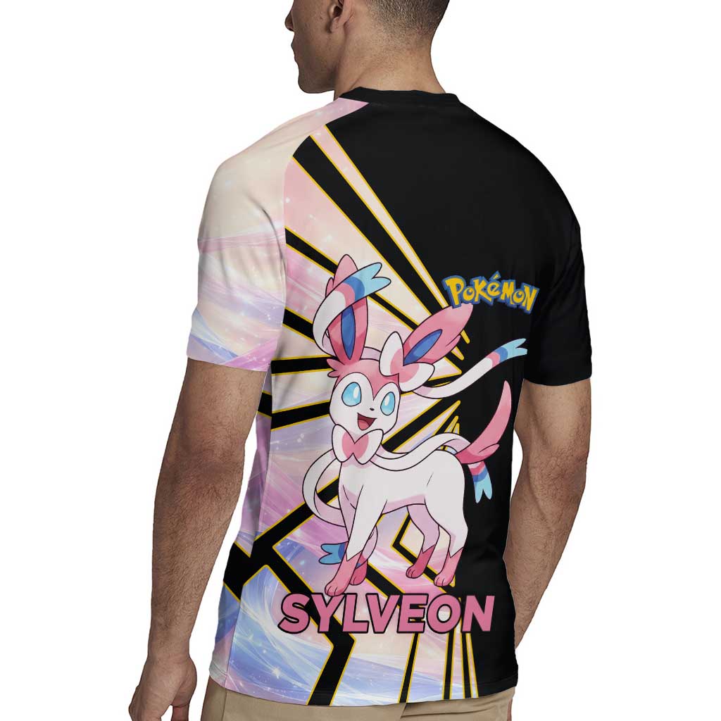 Sylveon Poké Rugby Jersey Pastel Ribbon Comic Style