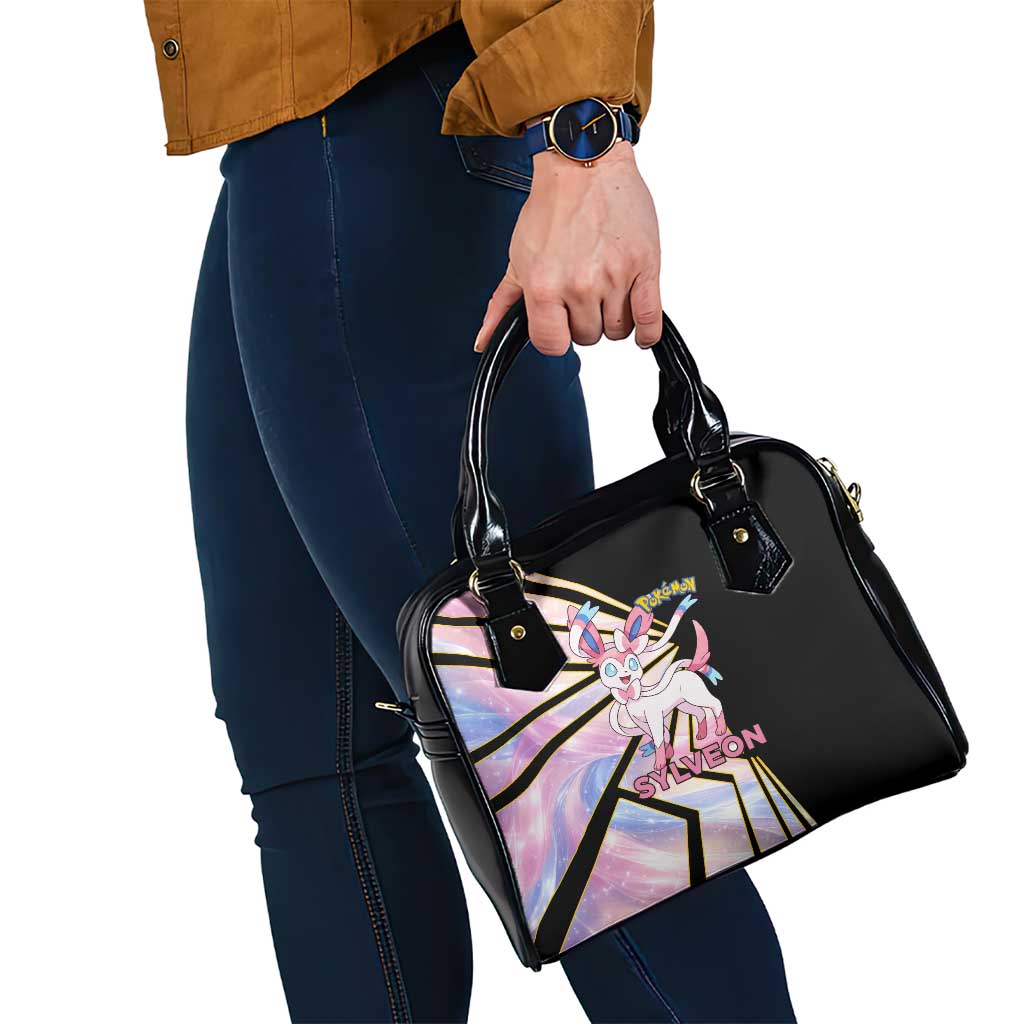 Sylveon Poké Shoulder Handbag Pastel Ribbon Comic Style