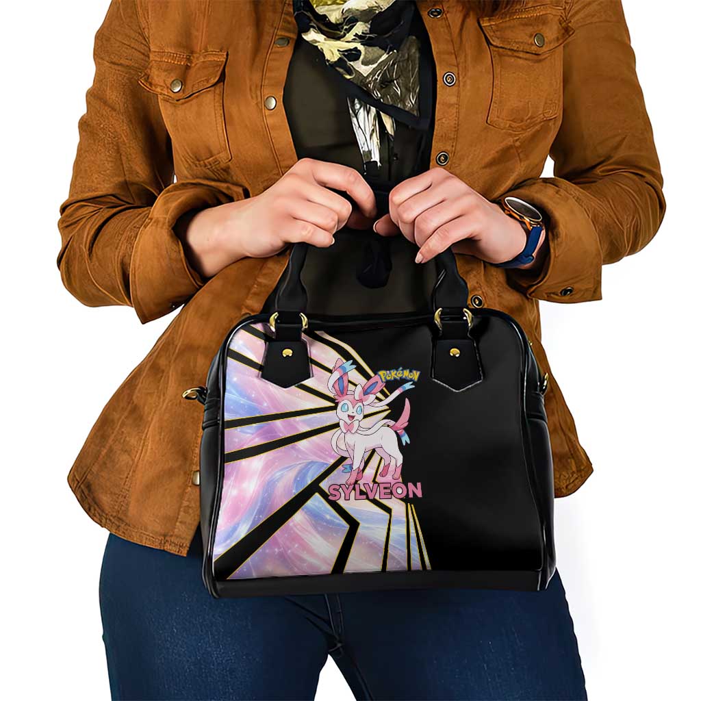 Sylveon Poké Shoulder Handbag Pastel Ribbon Comic Style