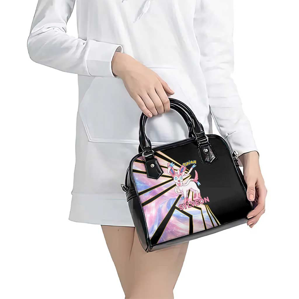 Sylveon Poké Shoulder Handbag Pastel Ribbon Comic Style
