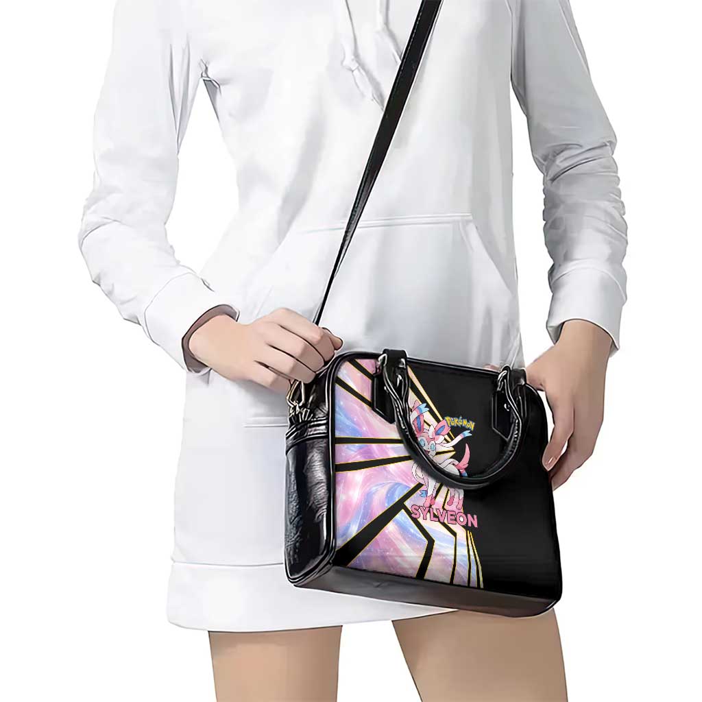 Sylveon Poké Shoulder Handbag Pastel Ribbon Comic Style