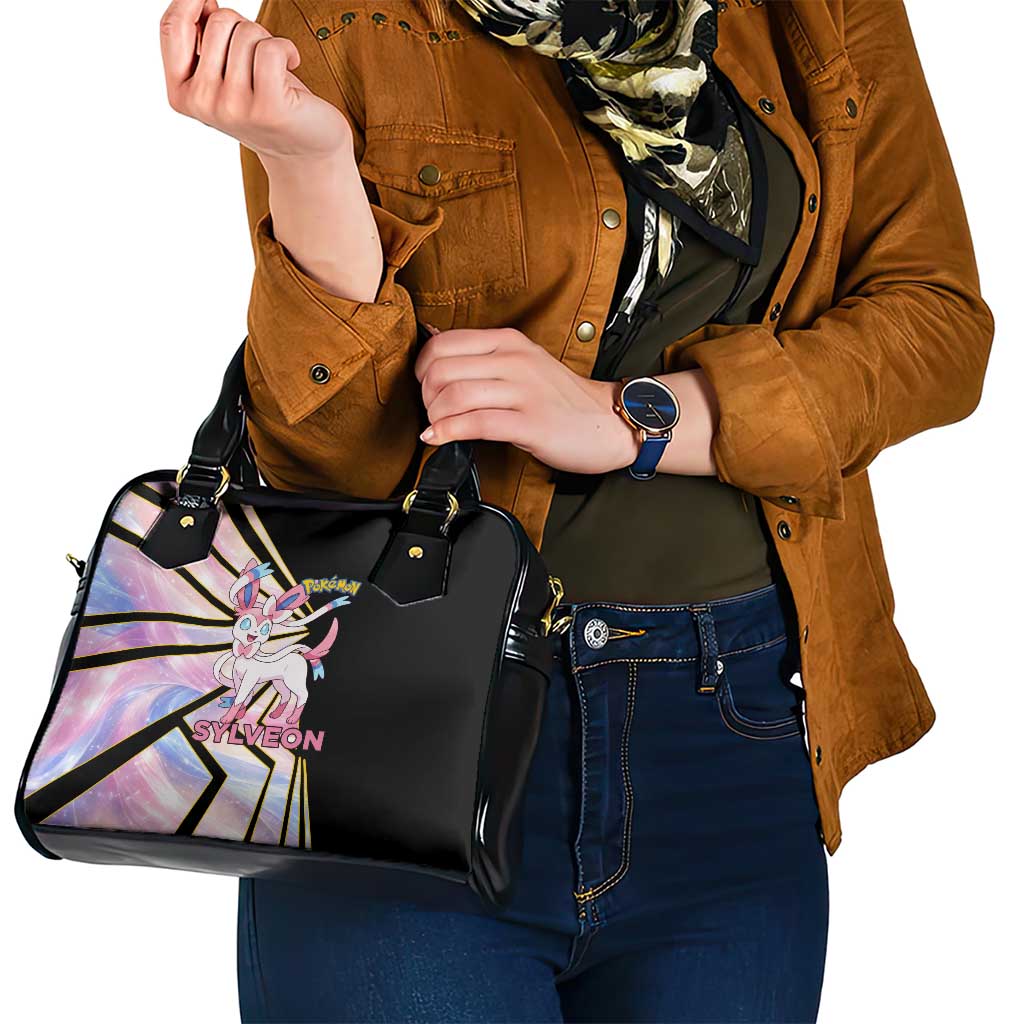 Sylveon Poké Shoulder Handbag Pastel Ribbon Comic Style