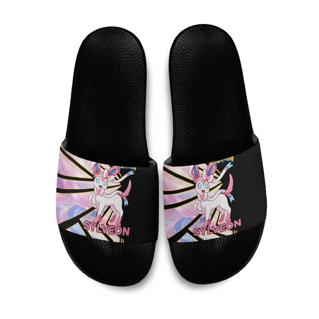 Sylveon Poké Slide Sandals Pastel Ribbon Comic Style