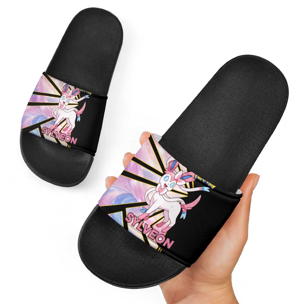 Sylveon Poké Slide Sandals Pastel Ribbon Comic Style