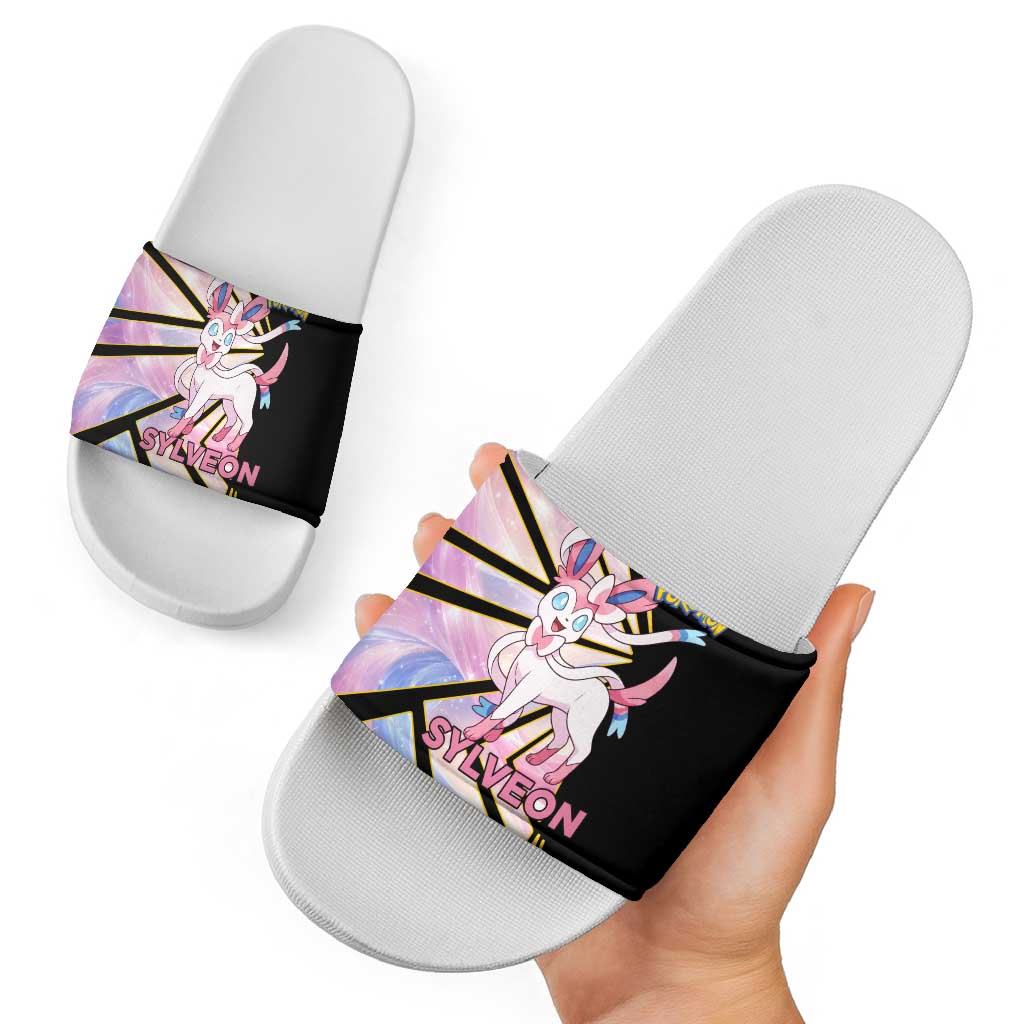 Sylveon Poké Slide Sandals Pastel Ribbon Comic Style