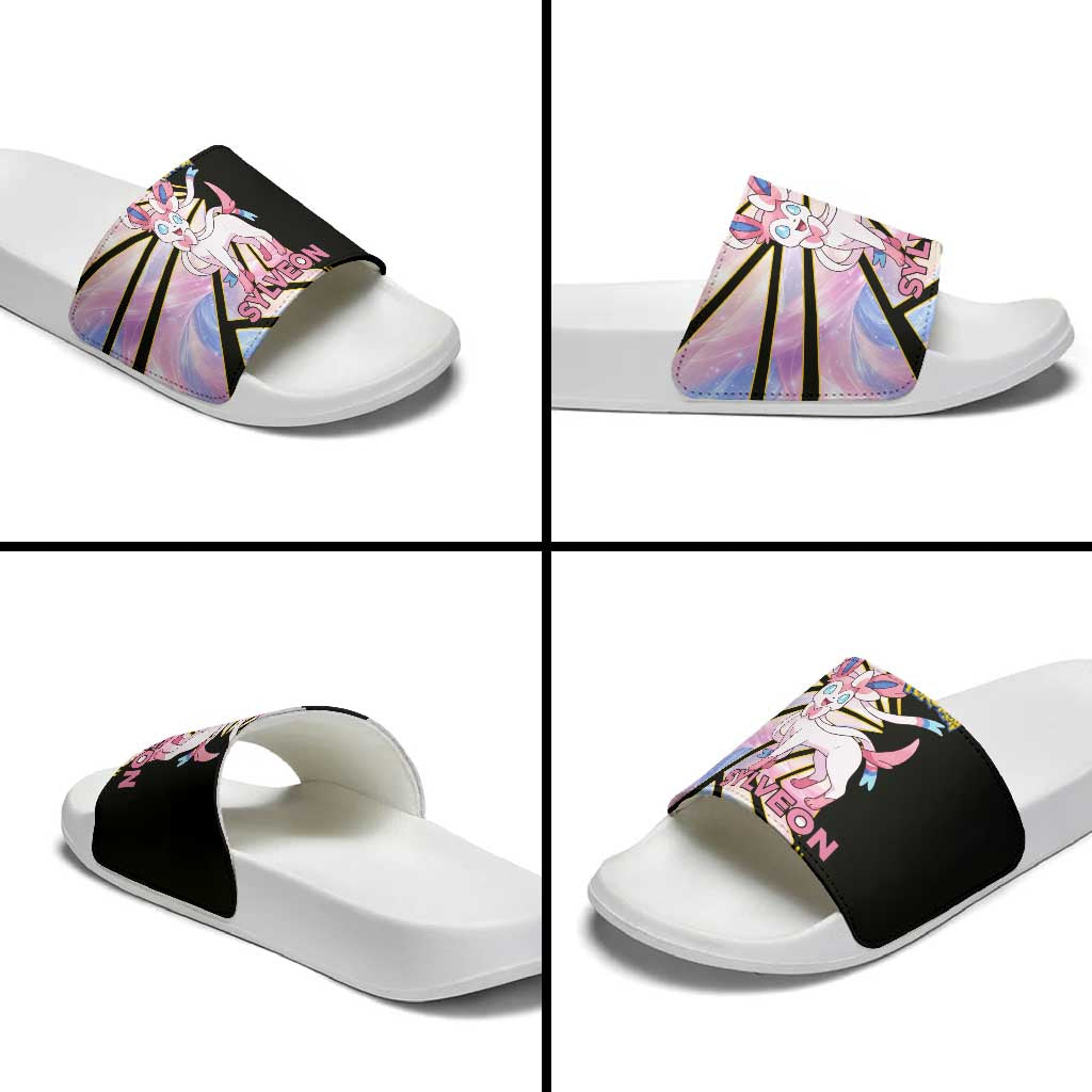 Sylveon Poké Slide Sandals Pastel Ribbon Comic Style