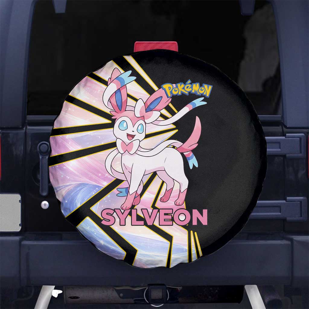 Sylveon Poké Spare Tire Cover Pastel Ribbon Comic Style