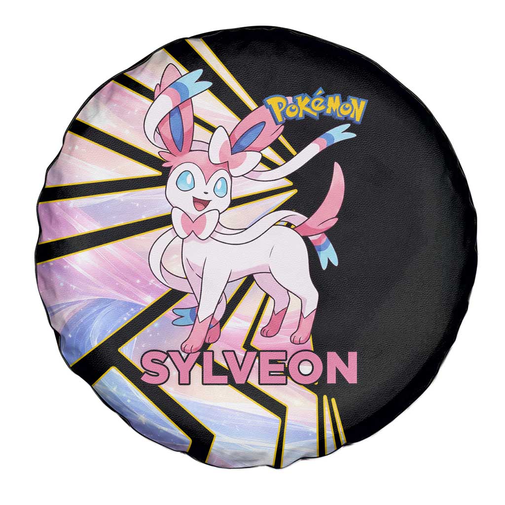 Sylveon Poké Spare Tire Cover Pastel Ribbon Comic Style