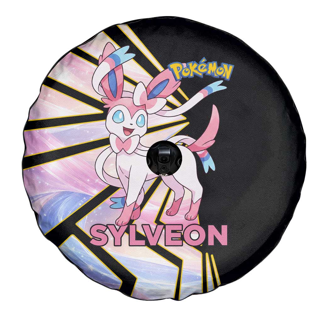 Sylveon Poké Spare Tire Cover Pastel Ribbon Comic Style